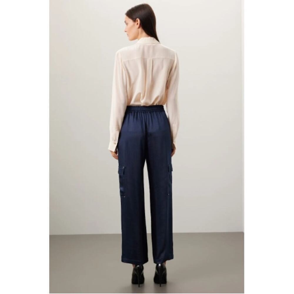 Michael Kors Satin Cargo Pants • Designer Luxe Utility Chic Sz S - Picture 3 of 9